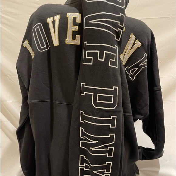 NEW VICTORIAS SECRET PINK BLING VARSITY FULL ZIP & PANTS SET RARE XS-XXL ❤️ - Picture 5 of 8